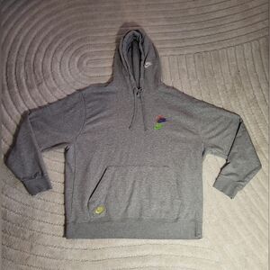 Gray Hoodie with Colorful Logo